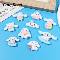 【 Cute Deco】Cute Cartoon Big Eared Dog (8 Types) Big Ear Dog With Ball / Bear Hat Big Ear Dog Charm Button Deco/ Cute Jibbitz Croc Shoes Diy / Charm Resin Material For DIY