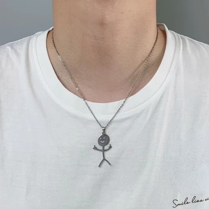 hip-hop-fxck-you-funny-doodle-pendant-necklace-for-man-woman-stickman-middle-finger-rock-punk-necklace-party-fashion-jewelry-new