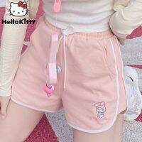 Sanrio Cinnamoroll Melody Kuromi Women Pink Shorts Y2k Casual Short Pant Girl Student Korean Loose Oversize Sport Wide Leg Pants