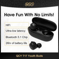 QCY T17 Bluetooth Earphone 5.1 Wireless Earbuds Touch Control Low Latency for Game Youth Earbuds 380mAh Battery ENC for Calling