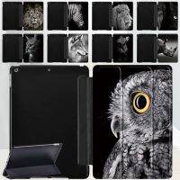 【DT】 hot  Tri-fold Cover Case for Apple IPad Pro 11/air 1 2 3 4/IPad (7th/8th Gen)/mini 1 2 3 4 Animal Series Smart Wake Sleep Tablet Case