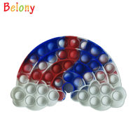 Belony Push Bubble ของเล่นซิลิโคนเด็กผู้ใหญ่ความเครียดบรรเทา Fidget เดสก์ท็อปตัวแปลงความเร็วสูงของขวัญความแปลกใหม่