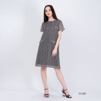 VERONIQA Dress AM-D1100 by AMILA Cotton เจ็คการ์ด แขนสั้น IGPU23-3