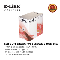 D-Link Cat5E UTP 24AWG PVC Solid Cable 305M Blue