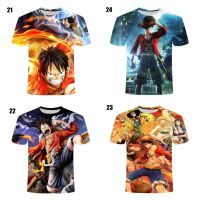 2023 Customized Fashion 9527 Monkey D Luffy Japan Anime Graphics Short-sleeved T-shirt 3D Printed Large  Wild Casual Shirt Summer  Mens Shirt，Contact the seller for personalized customization