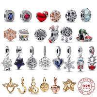 2022 Winter Genuine 925 Sterling Silver Snowflake Pendant Jewelry Charm for Original Women Pandora Bracelet or Necklace S925