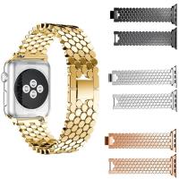 ℡№ สายนาฬิกาสแตนเลส 316L สำหรับ Apple Watch 38mm 40mm 42 44mm สาย Shine สายรัดข้อมือโลหะสำหรับ Apple iWatch Series 1/2/3/4/5