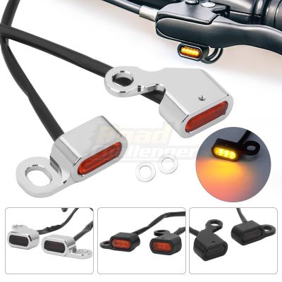 Motorcycle Amber LED Turn Signal Indicator Light For Harley Softail Breakout Slim 00-14 Dyna 99-17 Sportster XL883 1200 48 96-03