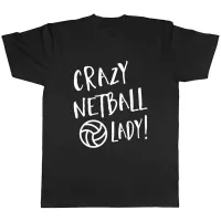 ผู้ชายที่ยอดเยี่ยมการออกแบบเสื้อยืดผู้ชายเสื้อยืดใหม่บ้า netball Ladys gildan ผ้าฝ้าย100 ของขวัญวันเกิด