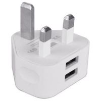 【Cod】 C&amp;T e-Mart Usb Uk Plug 3 Pin Wall Charger Adapter พร้อมพอร์ต Usb Tl Charger Charg สำหรับโทรศัพท์ Ipad(2พอร์ต)