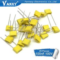 20pcs 100NJ100 Correction Capacitor 100V104J 100NF 0.1UF 100V 104 104J 5mmPolypropylene Safety Plastic Film