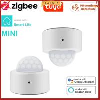 PEANSEA การเคลื่อนไหวของ PIR Tuya Smart Zigbee เซนเซอร์อัจฉริยะ ร่างกายอินฟราเรด Tuya Zigbee ของใหม่ สัญญาณกันขโมย ZigBee ขนาดเล็ก ชีวิตอัจฉริยะในบ้าน