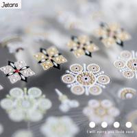 JETANS สติกเกอร์ตกแต่งเล็บลายนูนแบบ DIY ยกระดับสไตล์โบฮีเมียนตกแต่งศิลปะเล็บรูปตกแต่งเล็บเครื่องประดับทำเล็บ