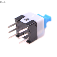 Renk 10pcs 7*7mm 6Pin PUSH สัมผัส Power Micro Switch SELF LOCK ON/OFF