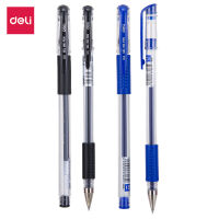 Deli ปากกา ปากกาเจล  ดำ น้ำเงิน 0.5มม จำนวน 1ด้าม 12ด้าม อุปกรณ์การเขียน Gel Pen