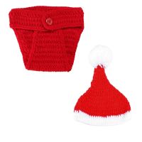 ❃▩ lbfdjq Recém-nascido Knitting Props Natal Fotografia Kit Xmas Baby Clothing infantil 2 pcs