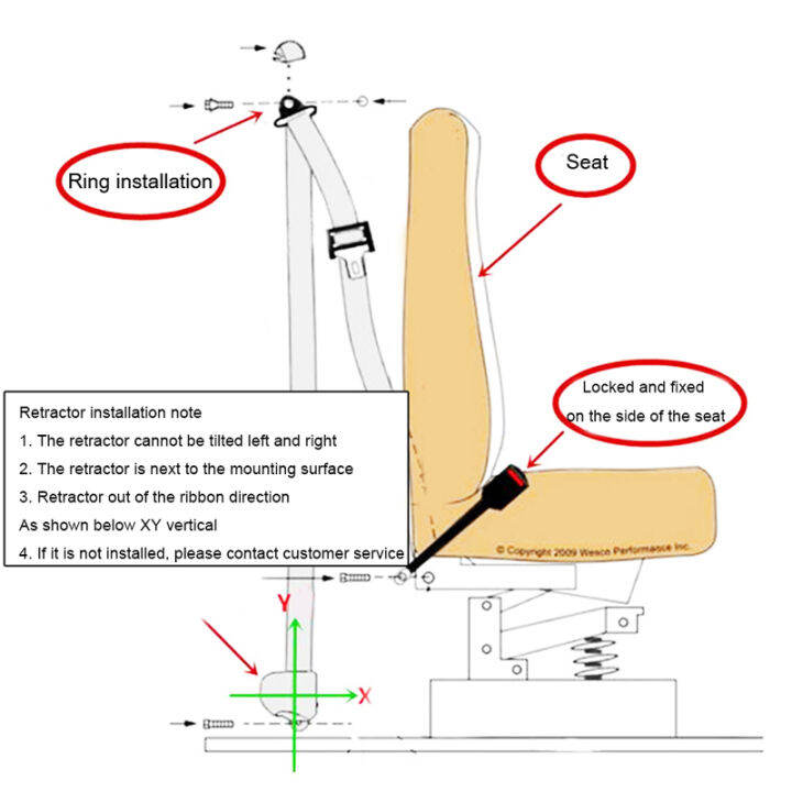 universal-เข็มขัดนิรภัยอัตโนมัติสามจุดสำหรับรถ-stopper-spacing-limit-buckle-clip-retainer-เข็มขัดนิรภัยแบบปรับได้พร้อม-cam-lock