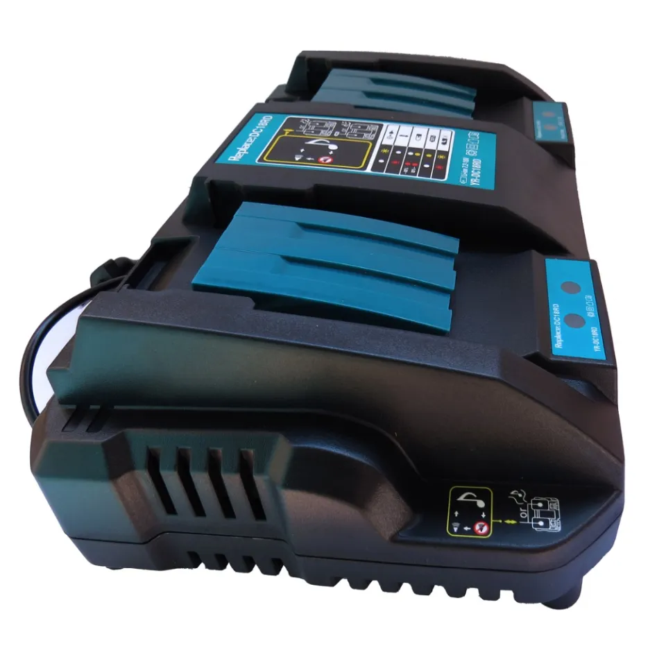 Double Battery Charger For Makita 14.4V 18V BL1830 Bl1430 DC18RC DC18RA  Li-Ion Replacement Battery with USB Port