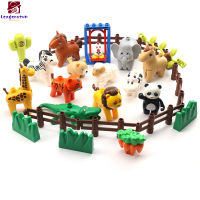 ?100%จริง? DIY Zebra Sheep Elephant Panda Crocodile Animal Assembly Accessories Large Particle Building Blocks ใช้งานร่วมกับ Legos Duplo【คืนได้ภายใน7วัน】