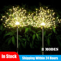 LED Solar Fireworks Garden Lights Outdoor Waterproof Lawn Lamps DIY Dandelion Landscape Decoration for StreetPathwayParkNight