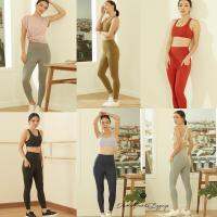 Aver Active เลกกิ้งโยคะ Double pockets Leggings - Olive green