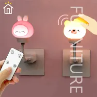 FURNITURESTORE LED Chlidren USB Night Light โคมไฟกลางคืน โคมไฟข้างเตียง ลายการ์ตูน มีรีโมทคอนโทรล หรี่แสงได้