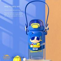 Water Cup Can Carry Back Large Capacity Childrens Water Cup Cartoon Straw Cup Convenient Childrens Cartoon Straw Cup