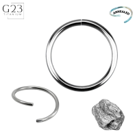 วงแหวนไม่มีรอยต่อ G23 ขัดเงาสูง, 0.8 มม. (20 ก.) - High-polished annealed titanium G23 seamless ring, 0.8mm (20g)