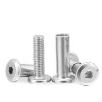 M3~M10 304 Stainless Steel Hexagon Socket Screw Locking Splint Screw Nut Combination Album Butt Account Book Nail Edge Chamfer Nails Screws Fasteners