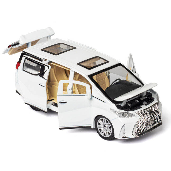 ใหม่132เล็กซัส-lm300h-mpv-พี่เลี้ยงรถรุ่นแม็กซ์-die-cast-ของเล่นยานพาหนะจำลองที่มีดึงด้านหลังประตูบานเลื่อนของขวัญสำหรับเด็กเด็ก