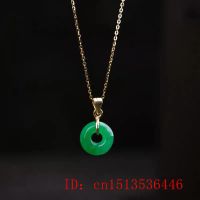 Natural Green Jade Pendant Necklace Charm Jewellery Fashion Accessories Hand-Carved Man Luck Amulet Gifts