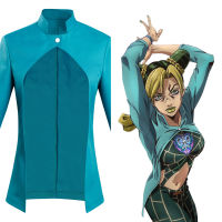 หินอนิเมะโจโจ้หินผจญภัยแบบแปลกประหลาดมหาสมุทร Jolyne Cujoh เสื้อเครื่องแต่งกายคอสเพลย์ชุดงานรื่นเริงฮาโลวีน