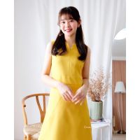 Common Cold Dress สั้นเท่าเข่า รุ่น Bell (สีเหลืองมัสตาร์ด)