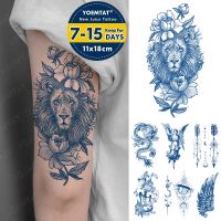 【YF】 Juice Lasting Ink Semi-Permanent Waterproof Temporary Tattoo Sticker Lion Dragon Flower Angel Fake Tatoo Genipin Herbal Body Art