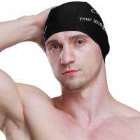 Custom Swimming Cap For Men Women Unisex Elastic Fabric Waterproof Pool Hat Ear Protection Long Hair Sport Ultrathin Bathing CapTH