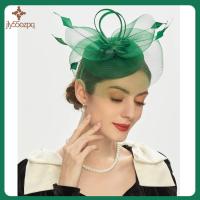 JLY55OZPQ สีทึบทึบ หมวกทรง pillbox พร้อมขนนก งานทำมือ หมวก fascinator วินเทจ น้ำหนักเบามาก ตาข่ายคาดศีรษะ งานเลี้ยงน้ำชาปาร์ตี้