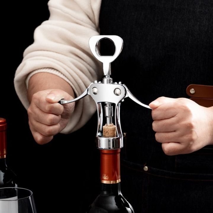 flate-เงินสีเงิน-ที่เปิดขวดไวน์พรีเมี่ยม-6-86นิ้วค่ะ-สังกะสีอัลลอยด์-ที่เปิดขวดเบียร์-ของใหม่-ที่เปิดไวน์อเนกประสงค์ด้วยตนเอง-ไวน์แดง