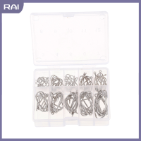 【RAI】 100ชิ้น/กล่องตะขอตกปลา Carbon Steel SINGLE Circle fishhook Fishing Accessories