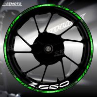 ♛☃ For Kawasaki Ninja Z650 Motorcycle 17 Inch Front Rear Decal Wheel Hub Waterproof Reflective Rim Stickers