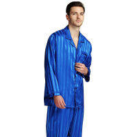 Mens Silk Satin Pajamas Set Pajama Pajamas Set PJS Sleepwear Set Loungewear S,M,L,XL,2XL,3XLL,4XL Plus ลาย Trendyol