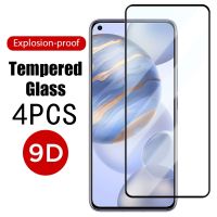 ♣☍◙ 4PCS 9D Tempered Glass For OPPO A96 A17 Screen Protector For OPPO Reno 7 5 Lite Full Glue Protective Glass