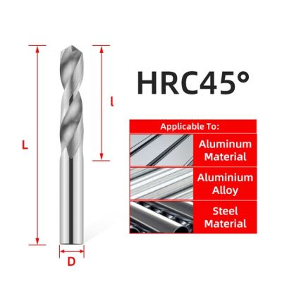 ดอกสว่าน Tooleye HRC45ดอกสว่าน ° คาร์ไบด์หัวเจาะโลหะดอกสว่านเหล็กกล้าทังสเตนสำหรับเครื่อง Mesin Bubut CNC เครื่องมือเจาะโลหะผสม0.5-20.0มม. ดอกสว่านและตัวขับ