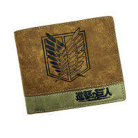 Japanese Anime Death Note Attack on Titan Game OW Short Wallet With Coin Pocket Zipper Poucht Billetera