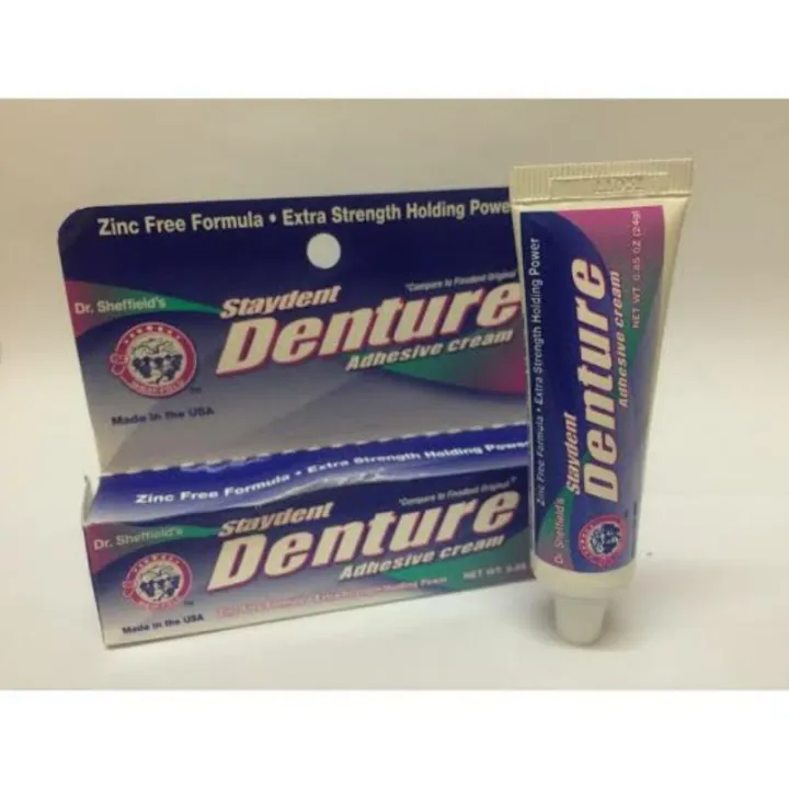 Sheffield Staydent Dentures Adhesive Cream Holding Power compare to