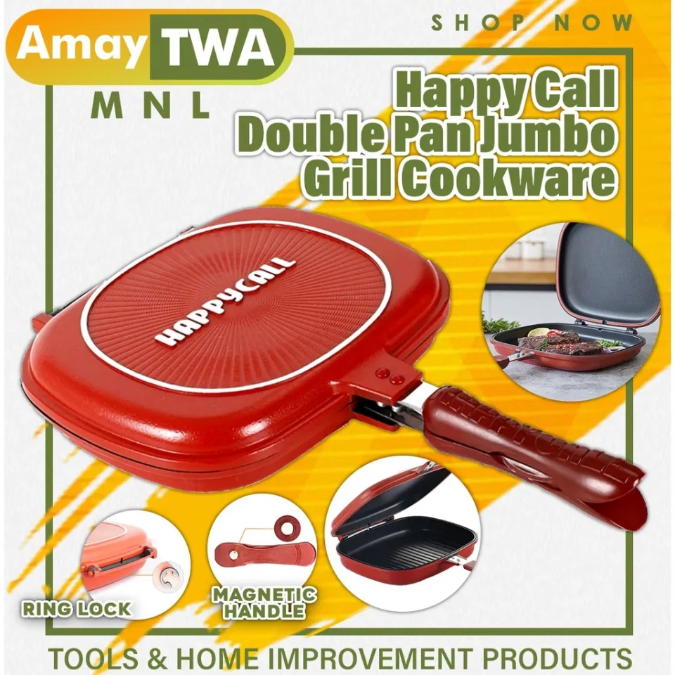 28cm Happycall Double Sided Frying Pan Non Stick Griddle Pressure