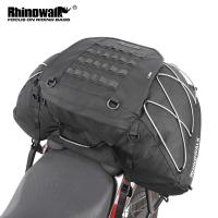 Rhinowalk Motorcycle Saddlebag Waterproof 35L-50L Motor Tail Seat Bag Expandable Large Capacity Cargo Back Bag Outdoor Luggage