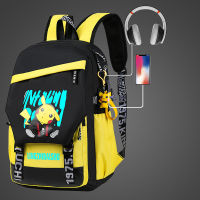 Tas Ransel Pikachu อนิเมะ Ivahpq Meizu สำหรับผู้ชายและผู้หญิงแนวโน้มแฟชั่นเด็กเด็กประถมเป้สะพายหลังมัธยมต้นนักเรียน