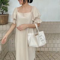 Everywhere - (พร้อมส่ง) Cafe Hopping dress เดรสยาวสุดมินิมอล เดรสเกาหลี ชุดสงกรานต์ เดรสไปทะเล c