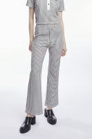 ESP กางเกงผ้านิตทรงบูทคัต ผู้หญิง สีดำ | Boot Cut Fancy Knit Trousers | 5984