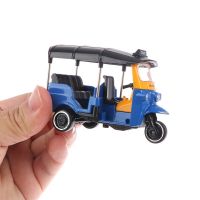 Paduan โมเดล Tiga จำลอง Retro Roda Tiga มอเตอร์ Mainan Diecast Mobil Modulorickshaw Mobil โมเดล Gambar Mainan Baru